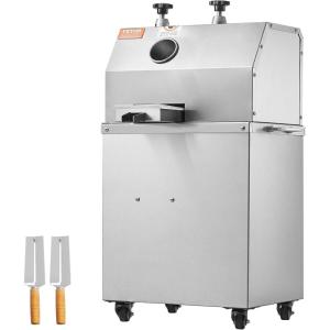 VEVOR Electric Sugar Cane Juicer, 800W Sugarcane Juicer Machine with 661LBS/H High Output, 4 Stainless Steel Roller, Auto Roller Pressure Adjustment Sugarcane Juice Press Extractor for Home/Commercial(750W 3 Rollers)