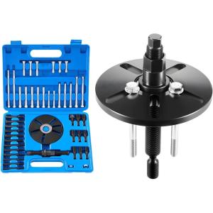 VEVOR Harmonic Balancer Puller Removal & Install Tool Kit, All-Steel Harmonic Balancer Installer Set Tool Kit for Removing and Installing of Balancers, Flywheels, Crankshaft Pulleys, Steering Wheels(harmonic balancer puller installer set)