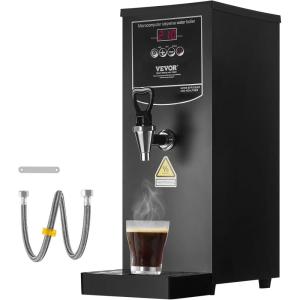 VEVOR Hot Water Dispenser, Commercial Water Boiler 1500W with 316 Stainless Steel Heating Tube, 50L/H Step-by-step Fast Heating Electric Water Warmer for Coffee Tea Restaurant Office, 15L(10.6 Quarts)
