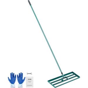 VEVOR Lawn Leveling Rake, 48″”x10″” Level Lawn Tool, Heavy-Duty Lawn Leveler with 78″” Steel Extended Handle, Yard Leveling Rake Suit for Garden, Golf Lawn, Farm, Green(30″x10″)