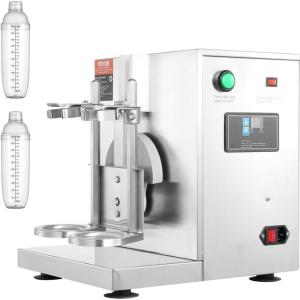 VEVOR Milk Tea Shaking Machine, Electric Double Frame Milk Tea Shaker, 0-180s Adjustable Milk Shake Mixer Machine with Double 1000 ML PC Cups for Bubble Tea, Boba Tea, Juice, Coffee, Milk, Wine(Double 1000ML)