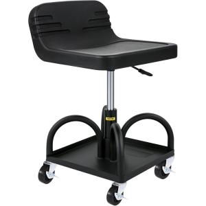 VEVOR Mobile Rolling Seat, 300LBS Capacity, 15.7″ to 20.5″ Adjustable Height, Mechanic Rolling Stool with Swivel Wheels and Tool Tray, for Workshop, Auto Repair Shop, Black