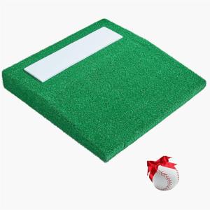 VEVOR Pitching Mound, Baseball Game Mound, Indoor/Outdoor Pitching Practice and Training Equipment, Softball Pitching Aids with Antifade Turf and Pitching Rubber(Green)