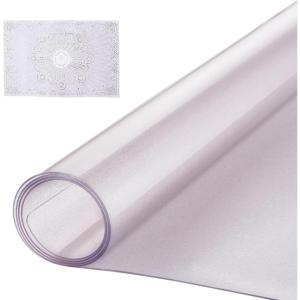 VEVOR Plastic Table Cover, 24 x 48 Inch 1.5 mm Thick Frosted PVC Desk Mat Protector, Waterproof & Easy Cleaning Desk Pad Tablecloth, for Office, Dresser, Dining Room,Night Stand(48″ x 24″ (Rectangular))
