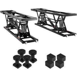 VEVOR Portable Car Lift, 7,000 LBS Capacity, 26.8″ Max. Height, Heavy-Duty Carbon Steel Truck Lift with 120V Power Unit