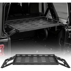 VEVOR Rear Trunk Cargo Rack with Net 2007-2024 Jeep Wrangler JK 4 Door hardtops, 300 lbs Capacity, Carbon Steel Basket Tray Interior Storage Luggage Carrier, Shelf Stand Organizer(Jeep JK(2007-2024))