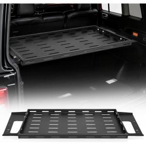 VEVOR Rear Trunk Cargo Rack with Net 2007-2024 Jeep Wrangler JK 4 Door hardtops, 300 lbs Capacity, Carbon Steel Basket Tray Interior Storage Luggage Carrier, Shelf Stand Organizer(Ford Bronco(2021-2024))