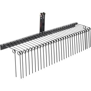 VEVOR Tow Behind Dethatcher, 60-inch Tow Dethatcher with 32 Steel Tines, 3-Point Lawn Dethatcher Rake with Attachments for Tractor, Landscape Rake for Garden, Farm, Grass(72″Tow Dethatcher)