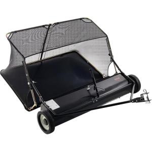 VEVOR Tow Behind Lawn Sweeper, 44 in Pull Behind Lawn Sweeper, 25 cu. ft Large Capacity Leaf & Grass Collector, Heavy Duty Garden Sweeper with Adjustable Sweeping Height for Yard, Lawn, Farm(52 Inch)
