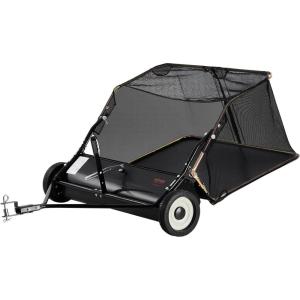 VEVOR Tow Behind Lawn Sweeper, 44 in Pull Behind Lawn Sweeper, 25 cu. ft Large Capacity Leaf & Grass Collector, Heavy Duty Garden Sweeper with Adjustable Sweeping Height for Yard, Lawn, Farm(42 Inch)