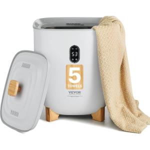 VEVOR Towel Warmers for Bathroom, 35 L Towel Warmer Bucket，Towel Dryer with Auto Shut Off for Spa Fits up to 6 Oversized Towels, Blankets, Clothes, Bathrobes, PJ’s and More(Gray)