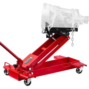 VEVOR Transmission Jack, 1322 LBS Hydraulic Telescoping Transmission Jack, 32″-67″ High Lift Transmission Jack Stand with Foot Pedal, 360° Swivel Wheel(2200 lbs)