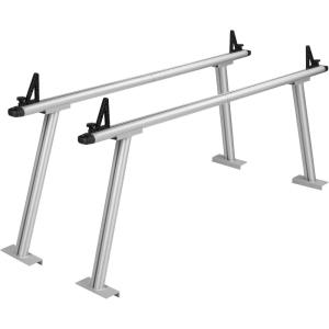 VEVOR Truck Rack, 800 lbs Capacity, 71″x32″ Aluminum Ladder Rack for Truck with 8 Non-Drilling C-Clamps, Heavy Duty Truck Bed Rack Two-Bar Set for Kayak, Surfboard, Lumber, Ladder(Fixed)