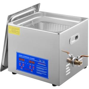 VEVOR Ultrasonic Professional Cleaner, 30 L Ultrasound Jewelry Cleaner with Digital Timer & Heater, Stainless Steel Industrial Sonic Cleaner 40kHz for Glasses, Watches, Rings, Small Parts(15L)