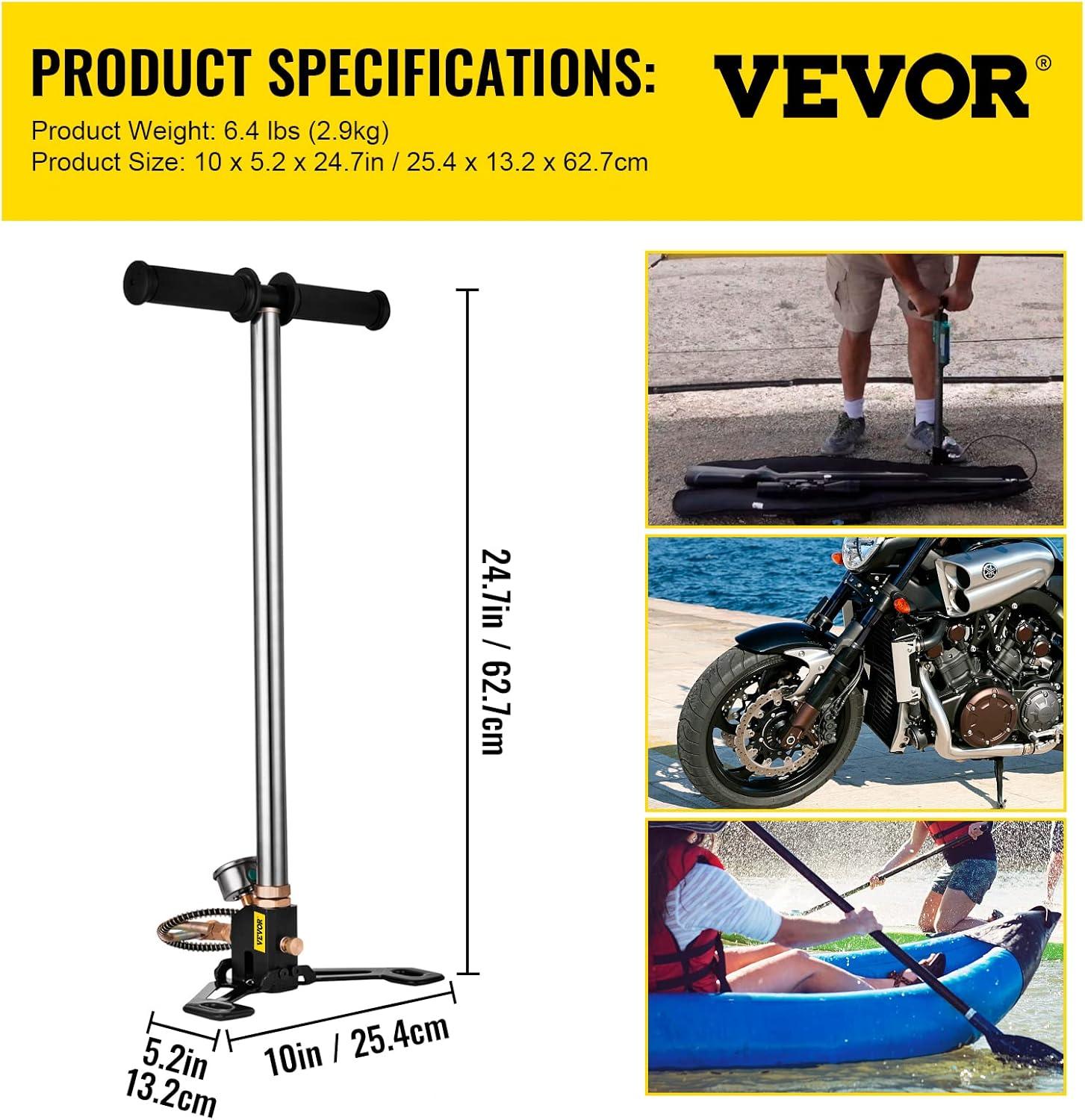 image:imageBestEquip Airgun PCP Pump 4500PSI High Pressure Hand Pump 3 Stage Pump Chamber PCP Air PumpPump