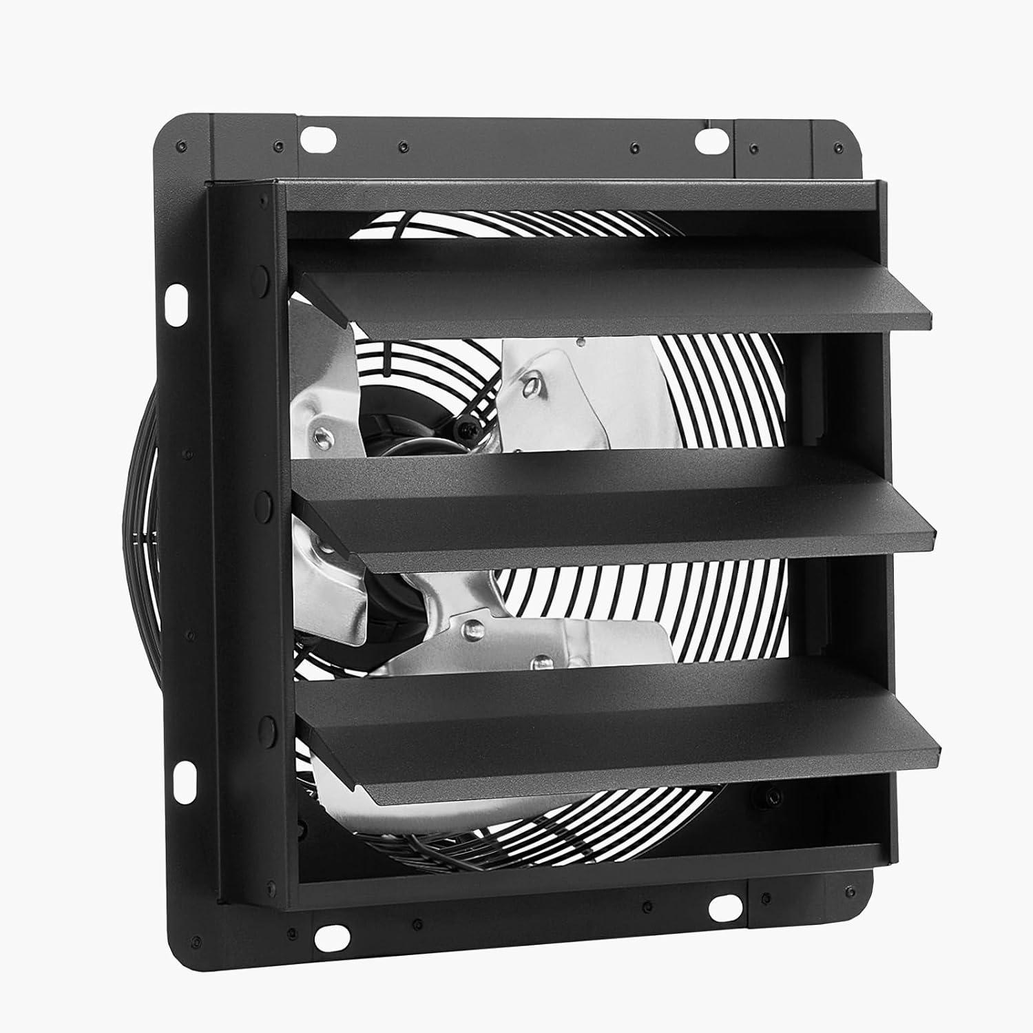 image:imageVEVOR 10 inch Exhaust Fan Wall Mounted Attic Fan with Variable Speed Temperature amp Humidity Controller 1000 CFM Automatic Shutter2025VBlk