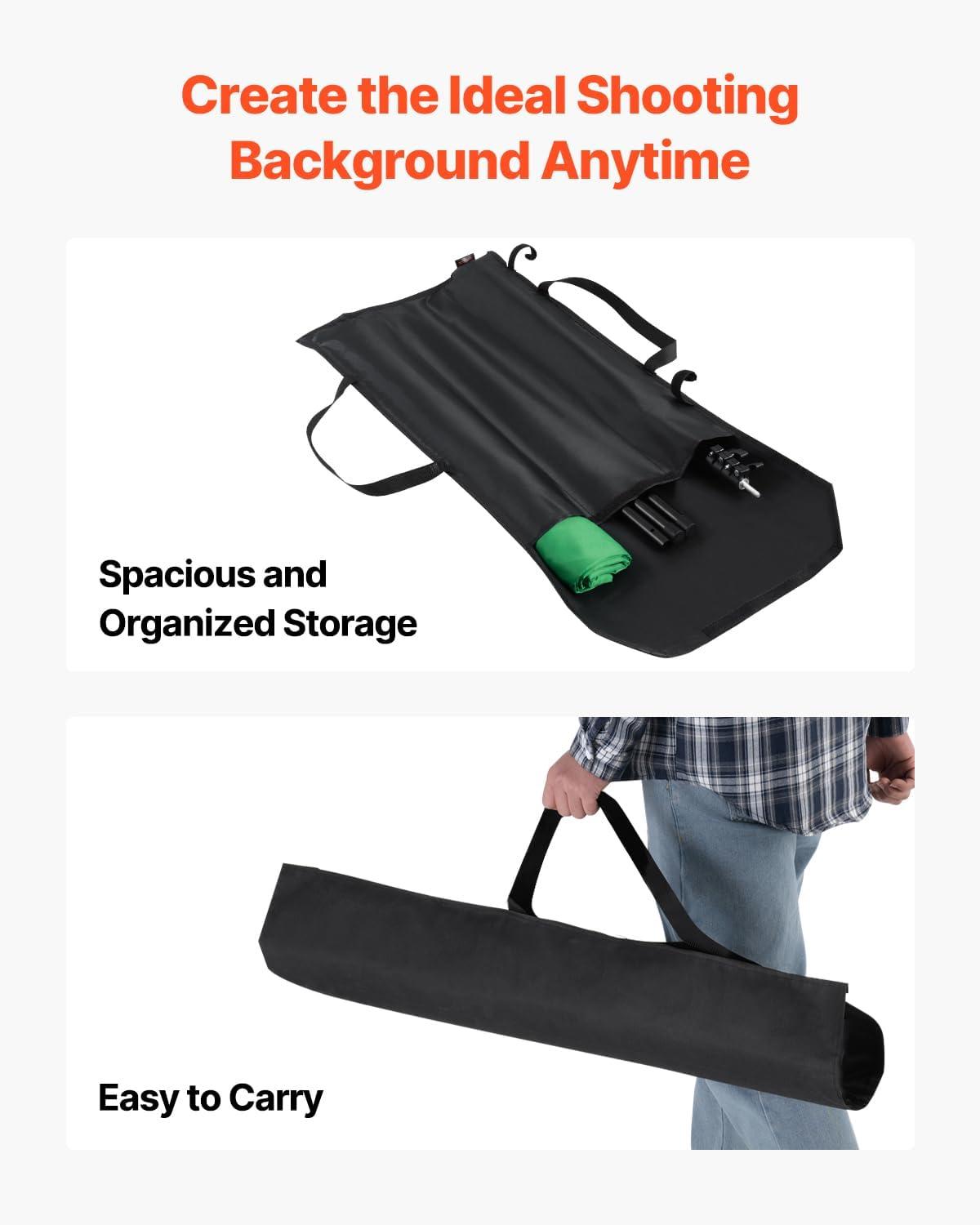 image:imageVEVOR 10ft x10ft Pipe and Drape Kit Heavy Duty Backdrop Stand with Carbon Steel Base Adjustable Backdrop Support with 2 Clamps and A Carry Bag for Wedding Party Event Photography and Exhibition5 x 65 ft
