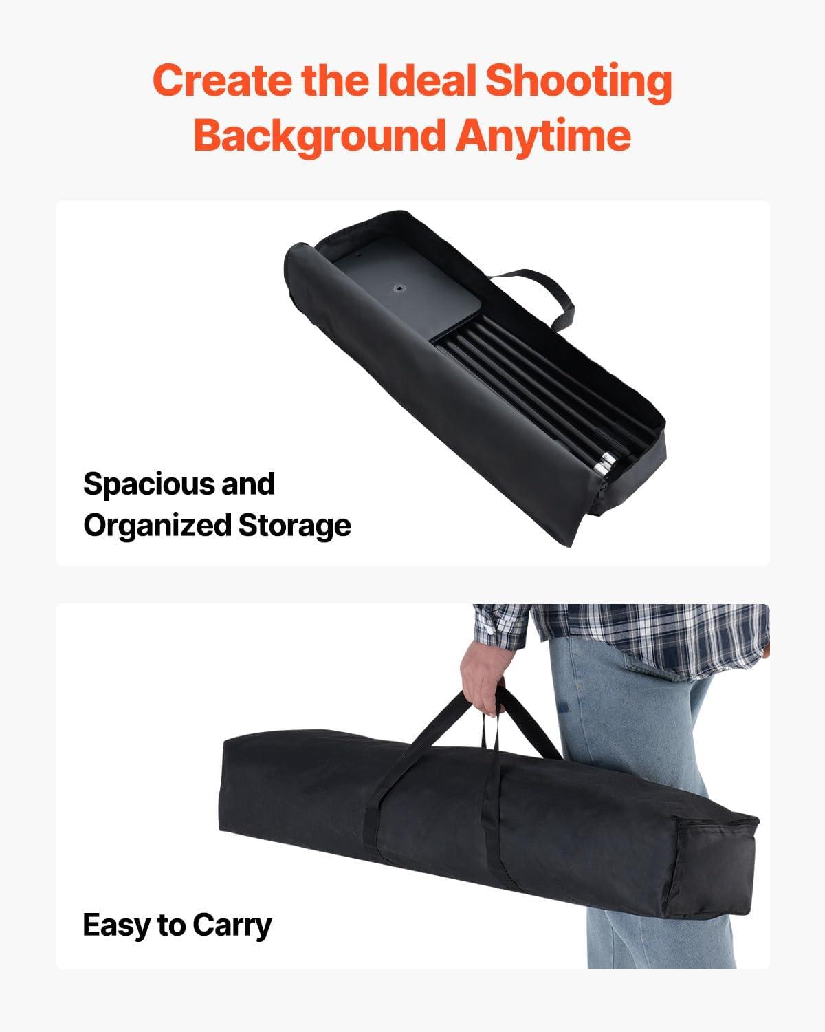 image:imageVEVOR 10ft x10ft Pipe and Drape Kit Heavy Duty Backdrop Stand with Carbon Steel Base Adjustable Backdrop Support with 2 Clamps and A Carry Bag for Wedding Party Event Photography and Exhibition85 x 10 ft