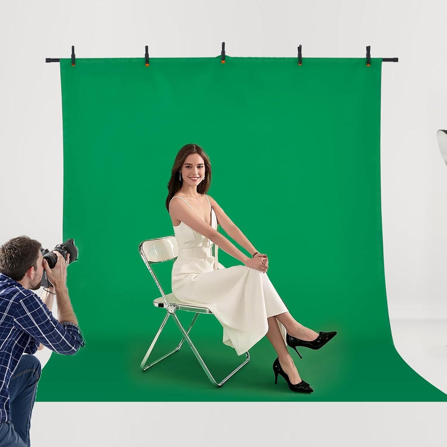 image:imageVEVOR 10ft x10ft Pipe and Drape Kit Heavy Duty Backdrop Stand with Carbon Steel Base Adjustable Backdrop Support with 2 Clamps and A Carry Bag for Wedding Party Event Photography and Exhibition5 x 65 ft