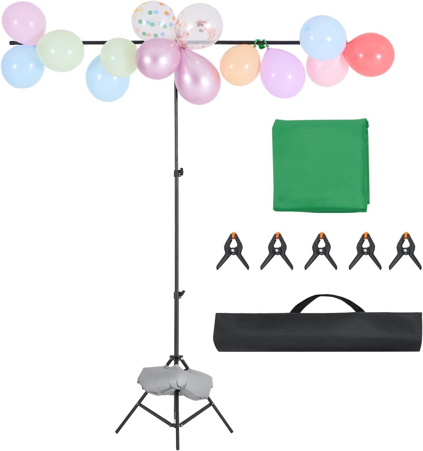 image:imageVEVOR 10ft x10ft Pipe and Drape Kit Heavy Duty Backdrop Stand with Carbon Steel Base Adjustable Backdrop Support with 2 Clamps and A Carry Bag for Wedding Party Event Photography and Exhibition5 x 65 ft