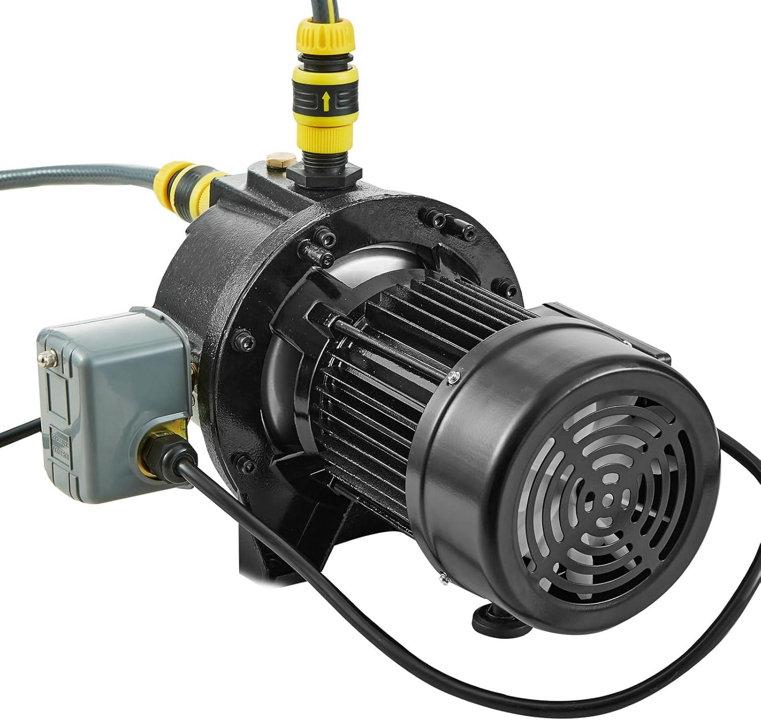 image:imageVEVOR 115 Volt Shallow Well Jet Pump 1 HP 176 GPM Heavyduty Cast Iron Irrigation Water Pump 164 ft Max Head 2040 PSI IPX4 Waterproof for Garden Lawn amp Field Irrigation HighRise Water Supply1HP Cast Iron