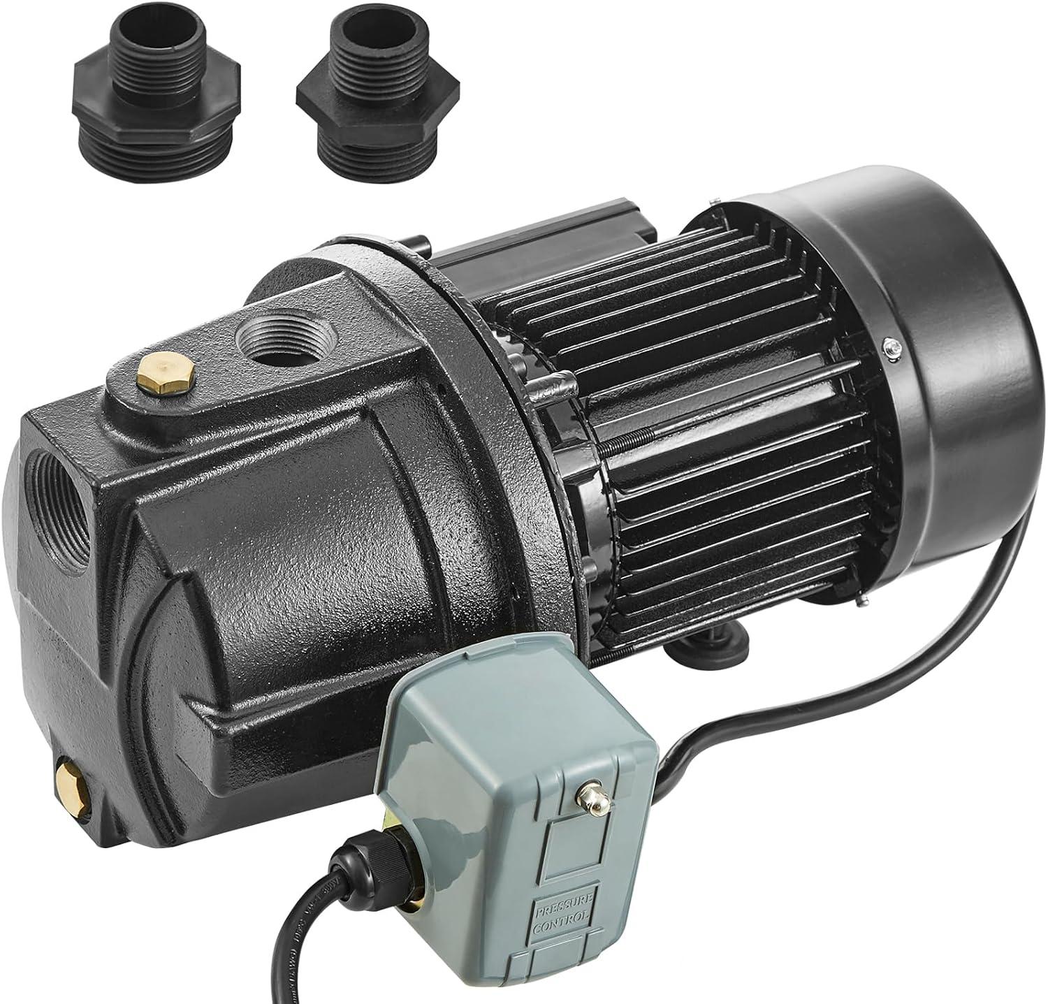 image:imageVEVOR 115 Volt Shallow Well Jet Pump 1 HP 176 GPM Heavyduty Cast Iron Irrigation Water Pump 164 ft Max Head 2040 PSI IPX4 Waterproof for Garden Lawn amp Field Irrigation HighRise Water Supply1HP Cast Iron