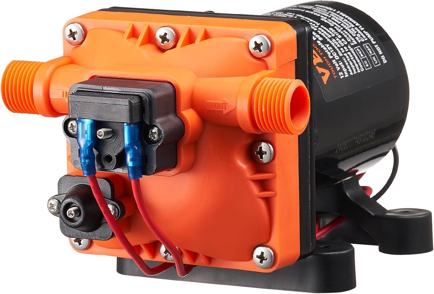 image:imageVEVOR 12V Diaphragm Pump 18 GPM 681 Lmin 3Chamber 12 Volt DC Water Pump with Automatic Pressure Switch 40100 PSI Adjustable 60 PSI 12 MNPT Port for RV Yacht Food Truck Camper Marine12V 30GPM 55PSIAdjustable