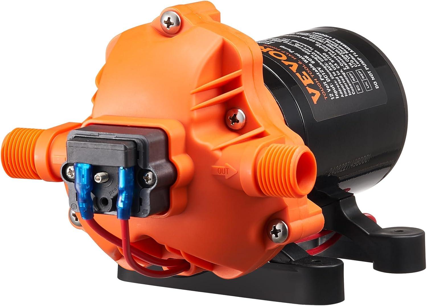 image:imageVEVOR 12V Diaphragm Pump 18 GPM 681 Lmin 3Chamber 12 Volt DC Water Pump with Automatic Pressure Switch 40100 PSI Adjustable 60 PSI 12 MNPT Port for RV Yacht Food Truck Camper Marine12V 18GPM 60PSIAdjustable