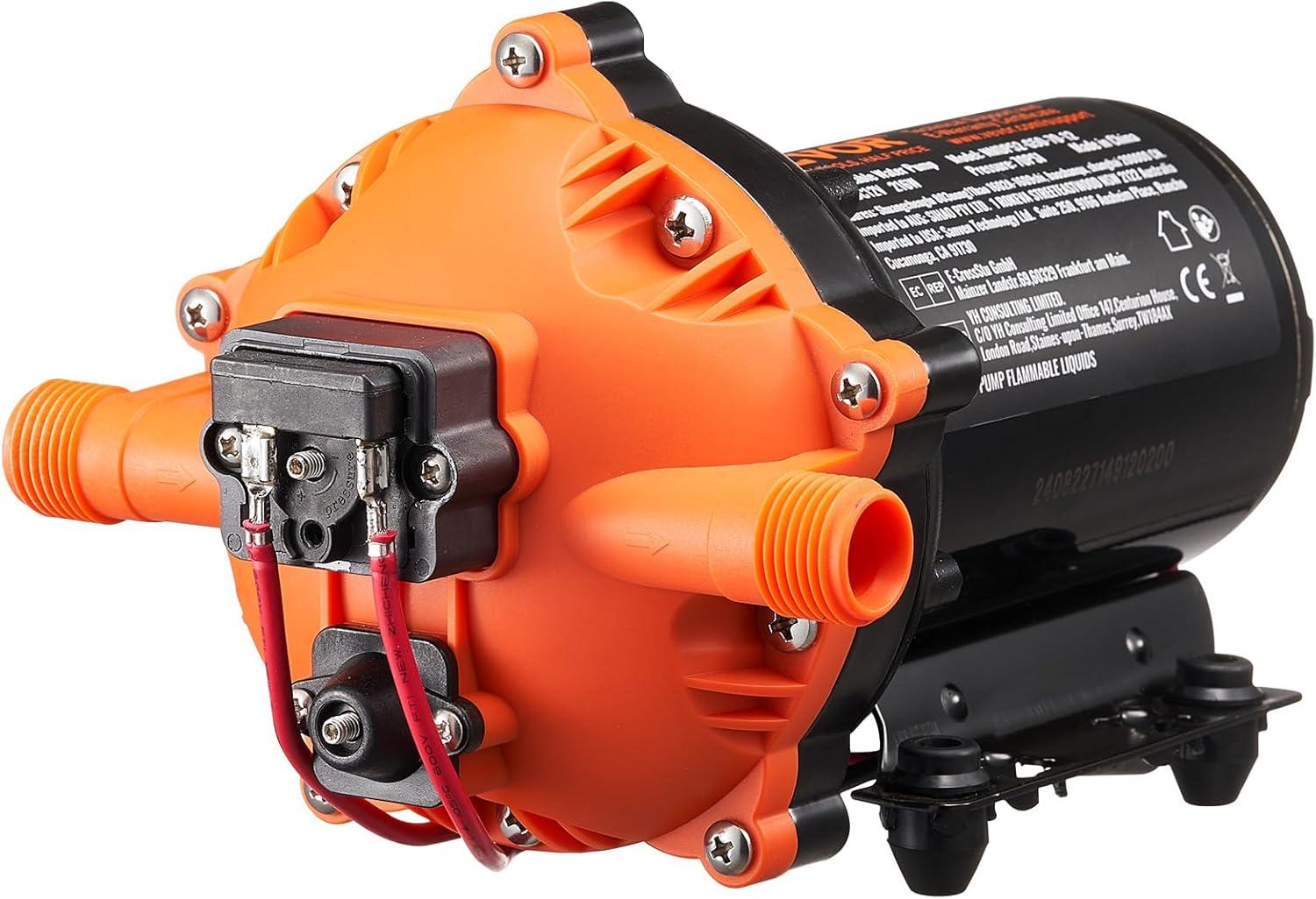 image:imageVEVOR 12V Diaphragm Pump 18 GPM 681 Lmin 3Chamber 12 Volt DC Water Pump with Automatic Pressure Switch 40100 PSI Adjustable 60 PSI 12 MNPT Port for RV Yacht Food Truck Camper Marine12V 50GPM 70PSIAdjustable