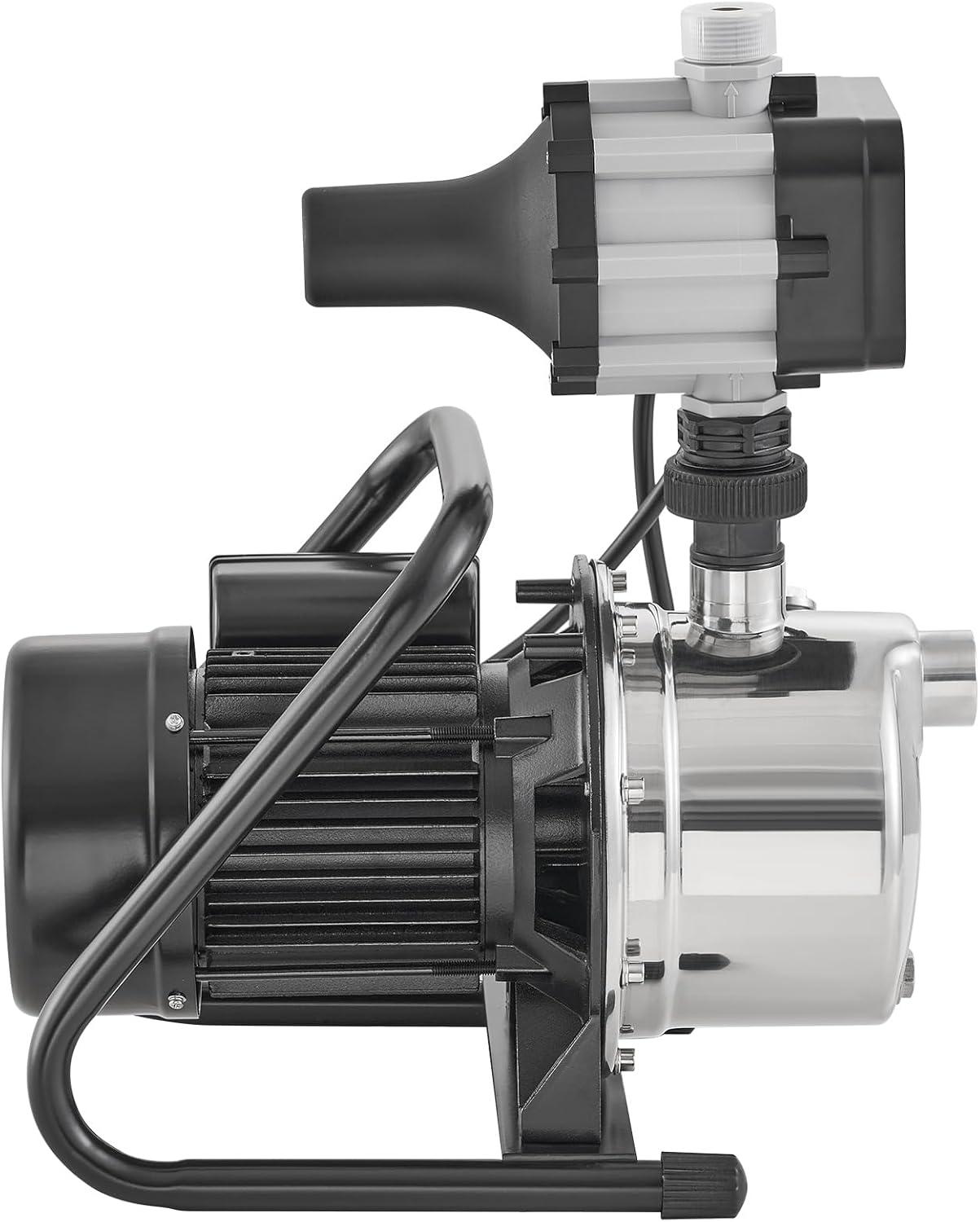 image:imageVEVOR 1HP Shallow Well Pump Portable 1380 GPH Garden Jet Pump with Automatic Controller 145 ft Head Stainless Steel Sprinkler Booster Pumps for Garden Lawn Irrigation System Water Transfer1 HP with Automatic Controller