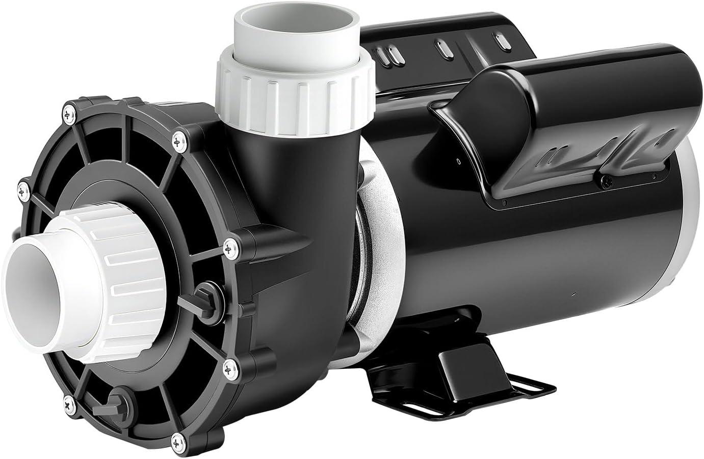 image:imageVEVOR 2 Speed SPA Pump 48Frame AC 110120V Hot Tub SPA Pump 15 HP 150 GPM 4265 ft High Speed or 046 HP 70 GPM 918 ft Low Speed 2 Port 90 Rotational Interface for Hot Tub48Frame 2HP