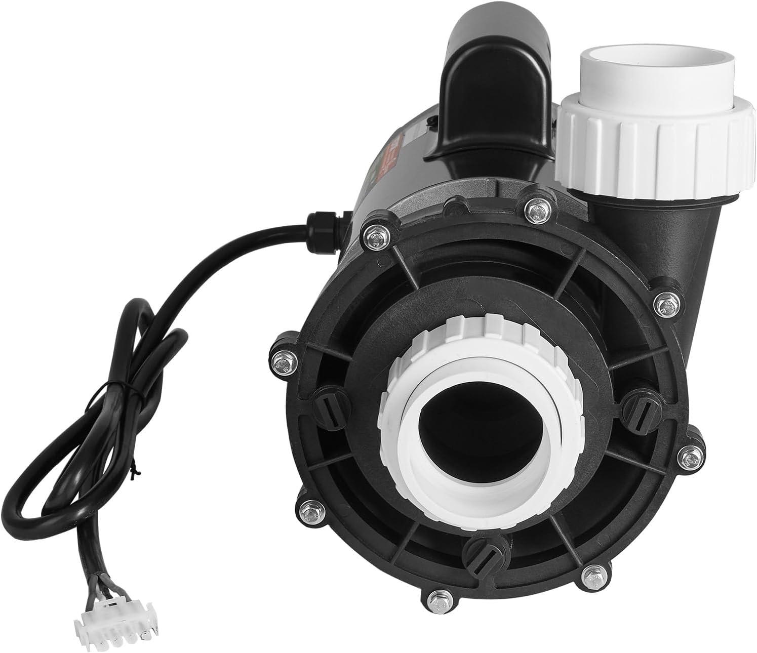 image:imageVEVOR 2 Speed SPA Pump 48Frame AC 110120V Hot Tub SPA Pump 15 HP 150 GPM 4265 ft High Speed or 046 HP 70 GPM 918 ft Low Speed 2 Port 90 Rotational Interface for Hot Tub56Frame 4HP