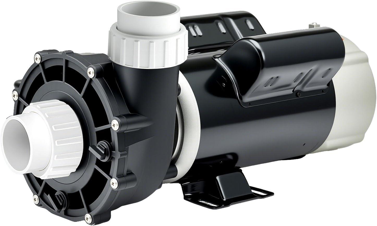 image:imageVEVOR 2 Speed SPA Pump 48Frame AC 110120V Hot Tub SPA Pump 15 HP 150 GPM 4265 ft High Speed or 046 HP 70 GPM 918 ft Low Speed 2 Port 90 Rotational Interface for Hot Tub48Frame 3HP