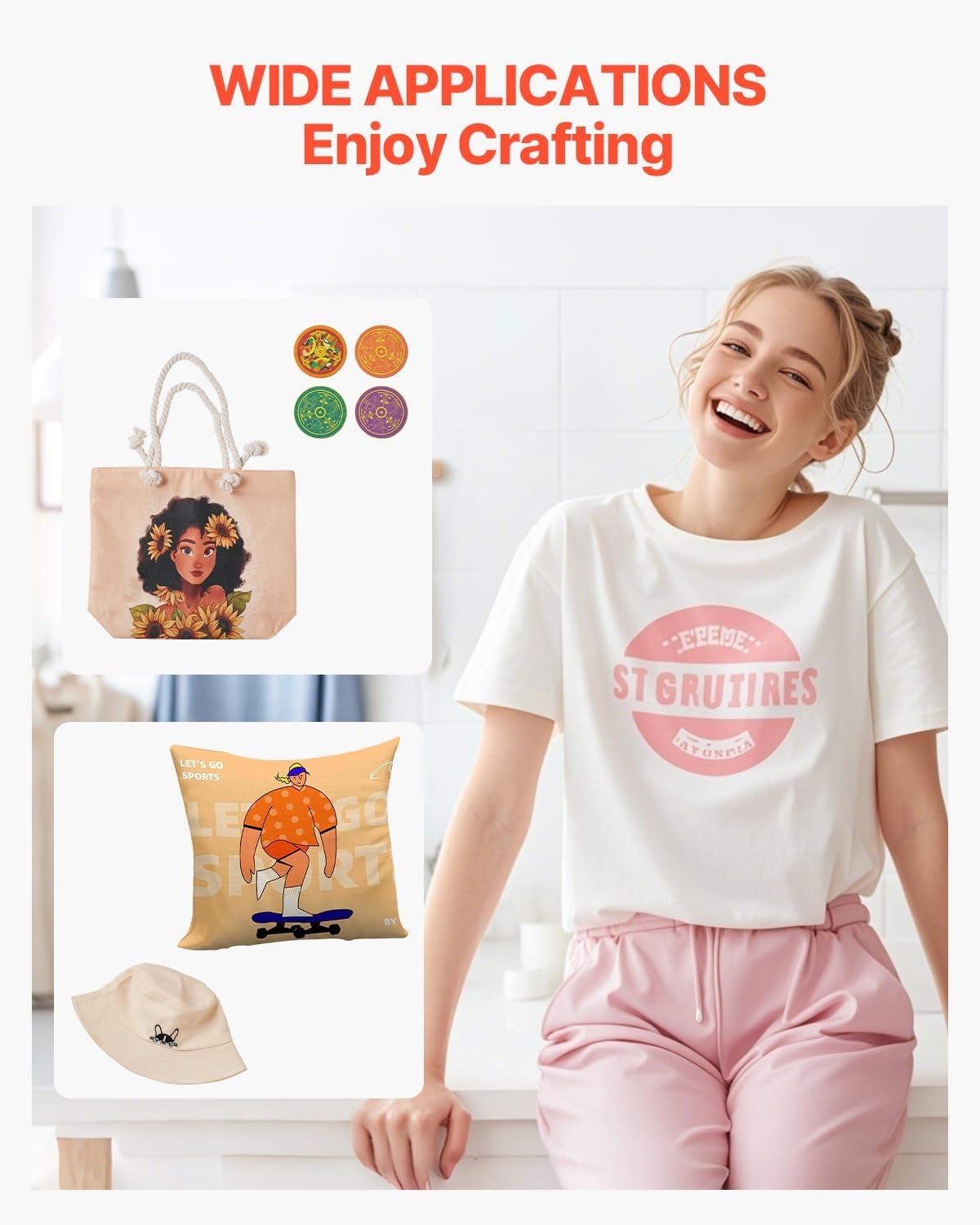 image:imageVEVOR 2 in 1 Heat Press Machine for T Shirts and Hats 15x15 Inch Professional Swing Away Digital Tshirt Press Machine for Sublimation Vinyl Heat Transfer Projects2in115x15Black