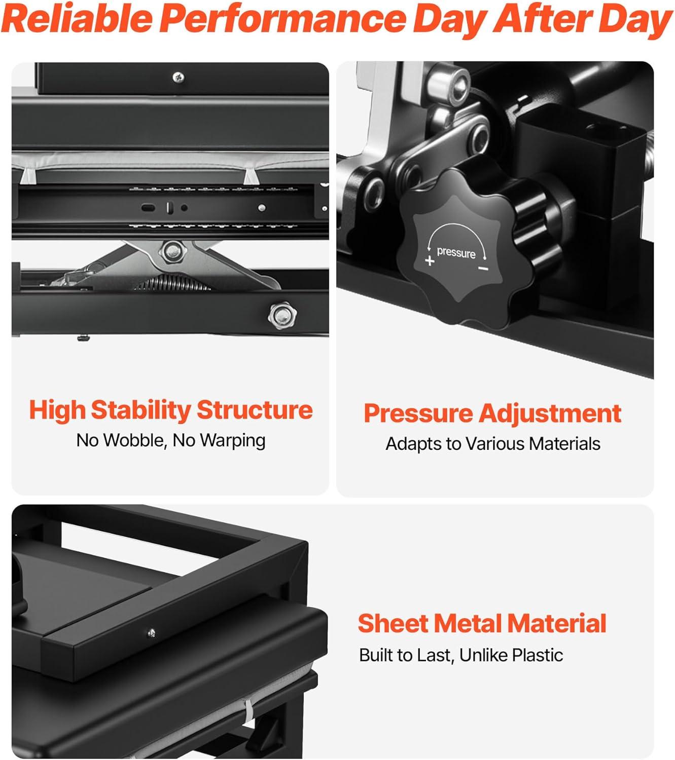 image:imageVEVOR 2 in 1 Heat Press Machine for T Shirts and Hats 15x15 Inch Professional Swing Away Digital Tshirt Press Machine for Sublimation Vinyl Heat Transfer Projects15X15 5 in 1Black