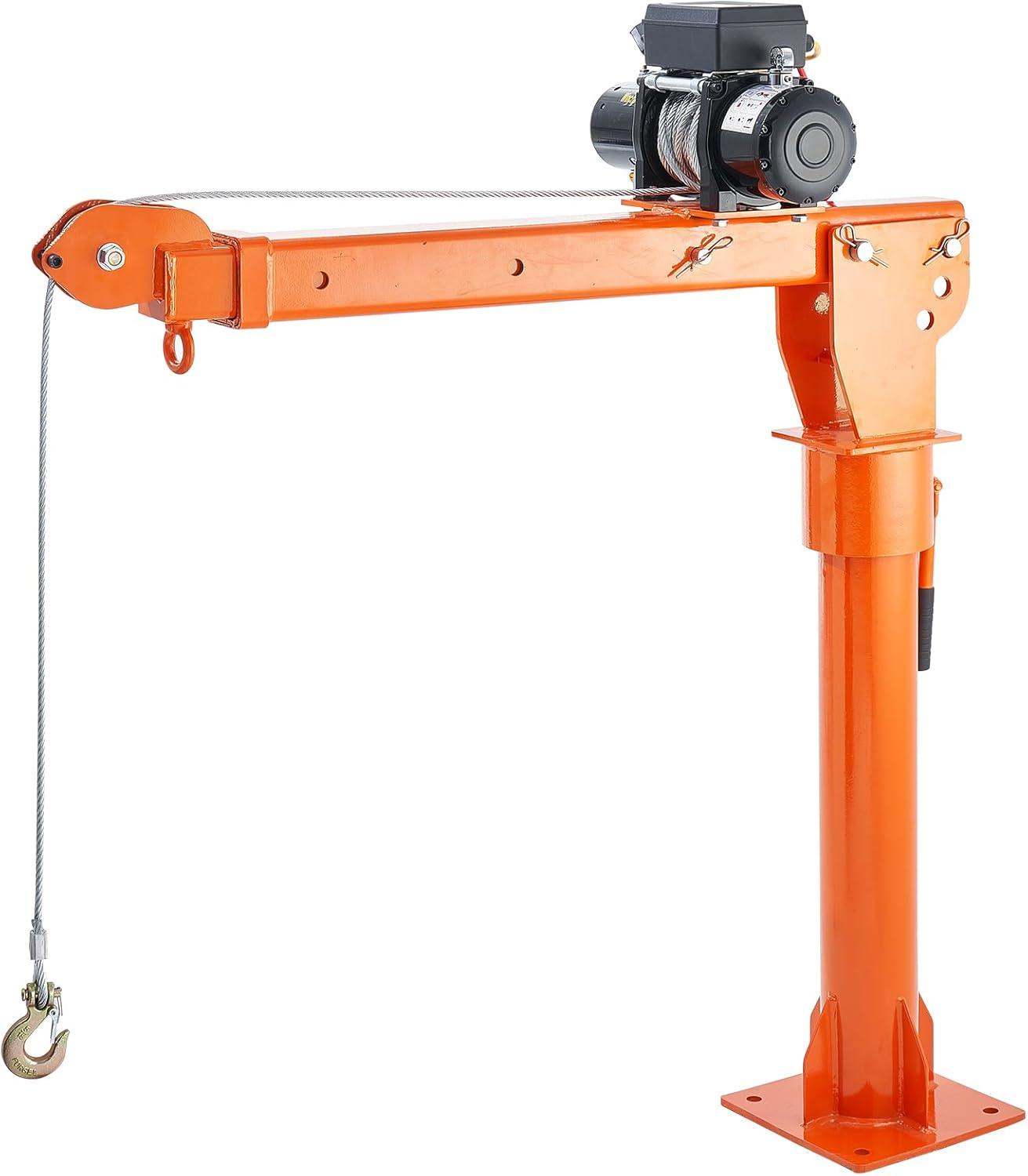 image:imageVEVOR 2200 lbs Electric Pickup Truck Crane with Electric Winch 6000 lbs 12V Folding TruckMounted Bed Crane Steel Pickup Truck Jib Crane Hoist 360 Swivel for Lifting Goods in Construction Factory2200 lbs with Electric Winch 6000 lbs