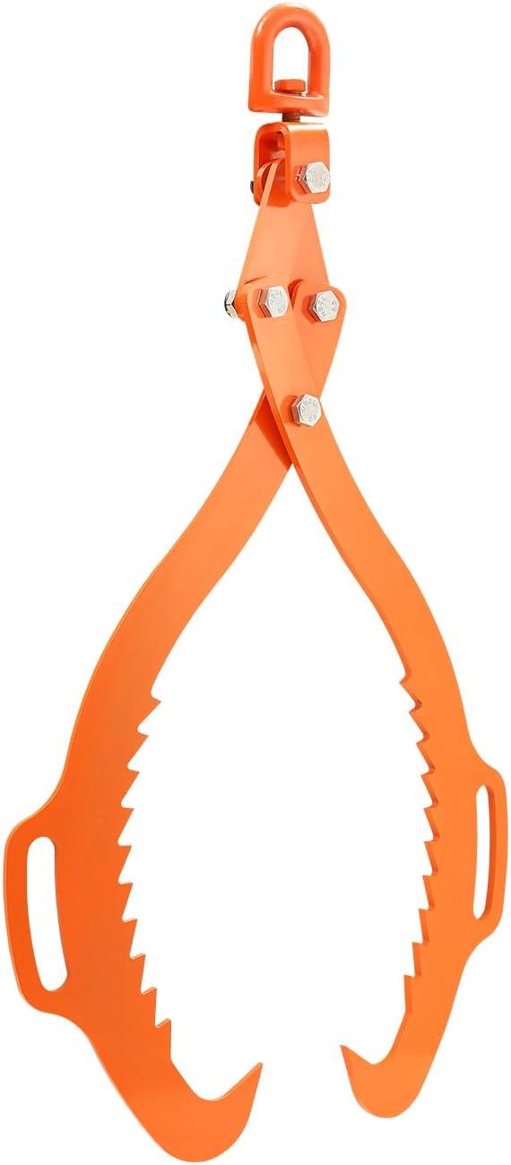 image:imageVEVOR 24in Stone Lifting Tongs 2 Serrated Claw Rock Tongs Heavy Duty Steel Log Tongs 1100LBS Lifting Capacity Rock Log Grapple Easy Chain Hook up Tongs for Stone Blocks Boluder Marble2 Serrated Claw