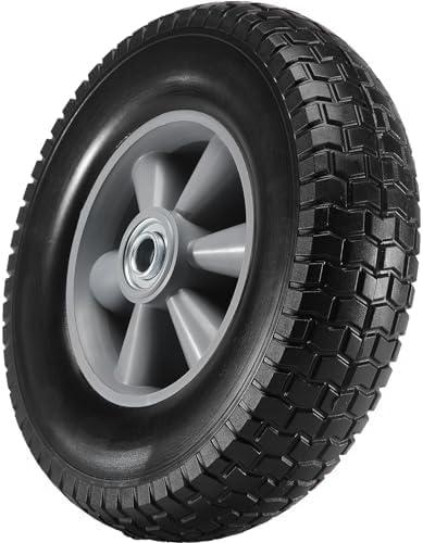 image:imageVEVOR 2Pack 10 x 25 Solid Rubber Tire Wheels 10 inch Tire and Wheel Flat Free with 58 Bearings 21 Offset Hub Replacement Wheelbarrow Tires Perfect for Hand Truck Wheelbarrow Garden CartPolypropylene wheel hub