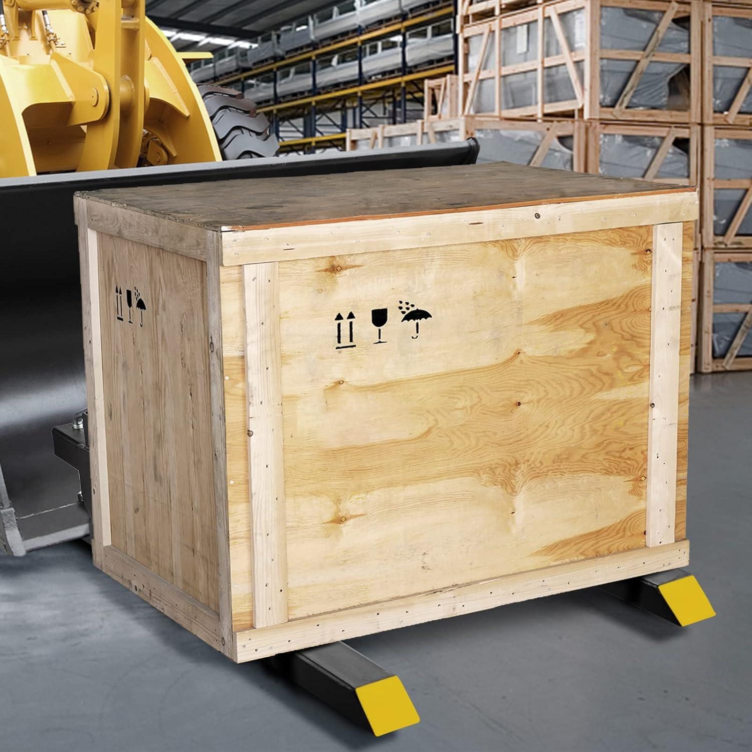 image:imageVEVOR 43 Clamp on Pallet Forks 2000lbs Capacity Tractor Bucket Forks Heavy Duty Quick Attach Pallet Fork for Bucket Tractor Loader Skid Steer604000 lbs without Stabilizer Bar