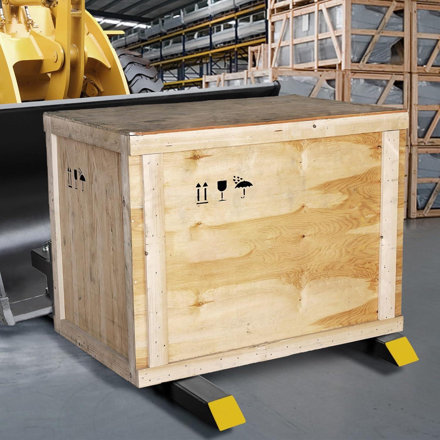 image:imageVEVOR 43 Clamp on Pallet Forks 2000lbs Capacity Tractor Bucket Forks Heavy Duty Quick Attach Pallet Fork for Bucket Tractor Loader Skid Steerwithout Stabilizer Bar