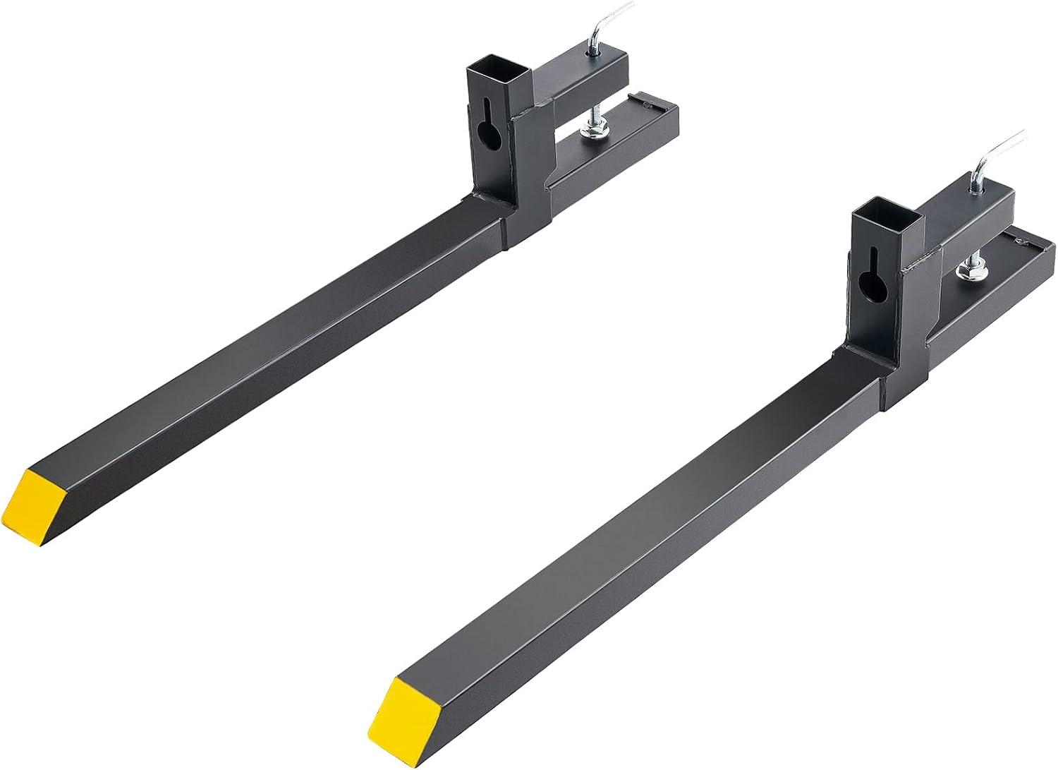 image:imageVEVOR 43 Clamp on Pallet Forks 2000lbs Capacity Tractor Bucket Forks Heavy Duty Quick Attach Pallet Fork for Bucket Tractor Loader Skid Steerwithout Stabilizer Bar