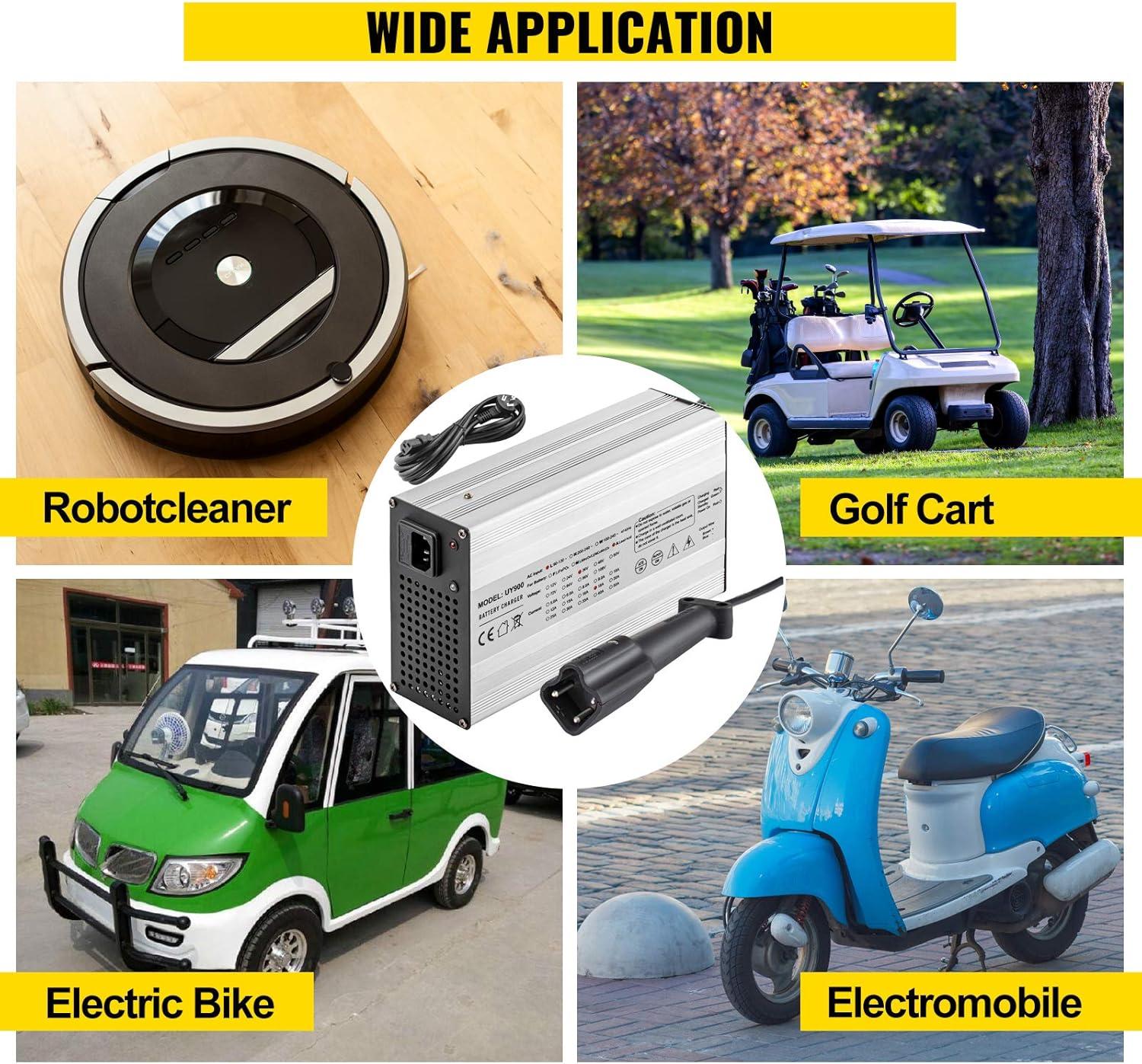 image:imageVEVOR 48 Volt 15 Amp Golf Cart Battery Charger with G29 DriveLED Club Car Battery Charger Aluminum Shell Power Wise for Ez Go Yamaha48V 15A For G29 Plug