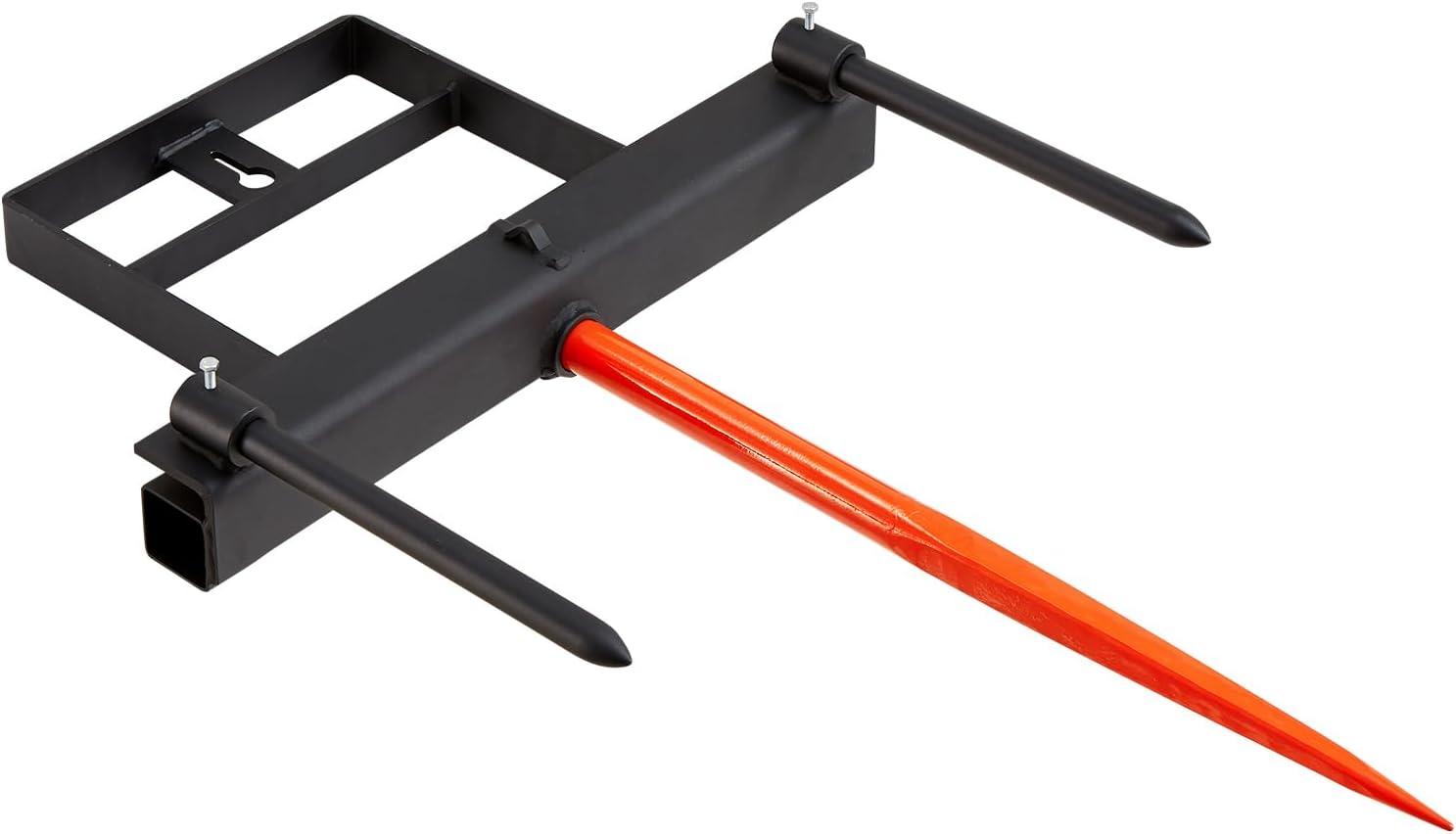 image:imageVEVOR 49 Hay Spear Bale Spears 1600lbs Loading Capacity Skid Steer Loader Tractor Attachment with 2pcs 175 Stabilizer Spears Quick Attach Spike ForksHorizontal type