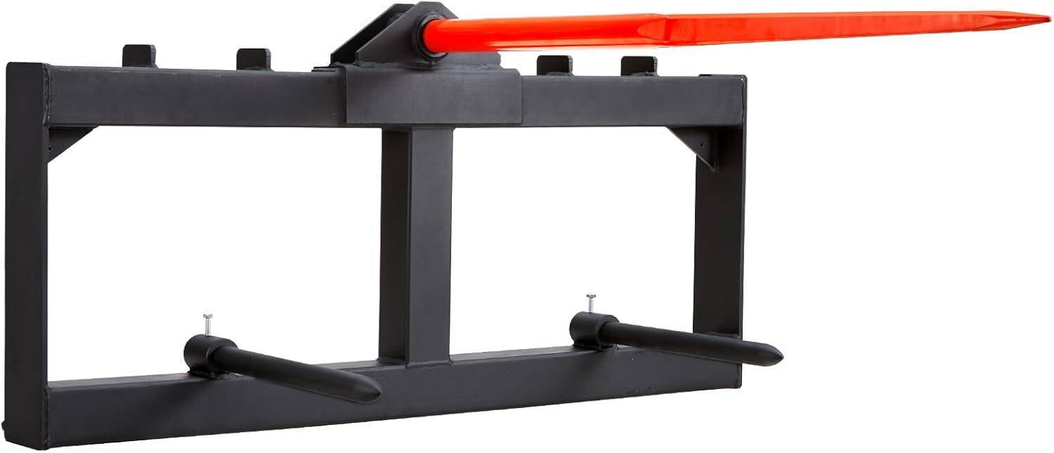 image:imageVEVOR 49 Hay Spear Bale Spears 1600lbs Loading Capacity Skid Steer Loader Tractor Attachment with 2pcs 175 Stabilizer Spears Quick Attach Spike ForksSquare type