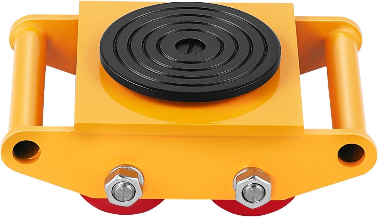 image:imageVEVOR 4PCS Machinery Skates Dollies 17637 lb Heavy Duty Equipment Moving Skates with 4 PU Wheels 360 Rotation NonSlip Cap LowProfile Industrial Mover Rollers for Factory Warehouse Workshop4Piece PU Wheels