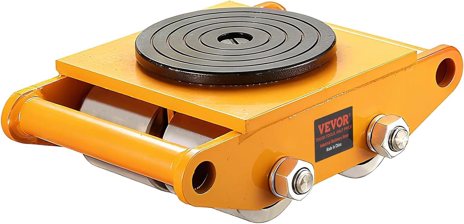 image:imageVEVOR 4PCS Machinery Skates Dollies 17637 lb Heavy Duty Equipment Moving Skates with 4 PU Wheels 360 Rotation NonSlip Cap LowProfile Industrial Mover Rollers for Factory Warehouse Workshop4 PcsSteel Wheels