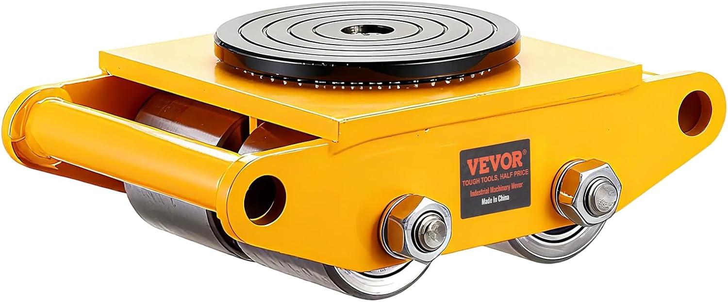 image:imageVEVOR 4PCS Machinery Skates Dollies 17637 lb Heavy Duty Equipment Moving Skates with 4 PU Wheels 360 Rotation NonSlip Cap LowProfile Industrial Mover Rollers for Factory Warehouse Workshop4 PcsSteel Wheels
