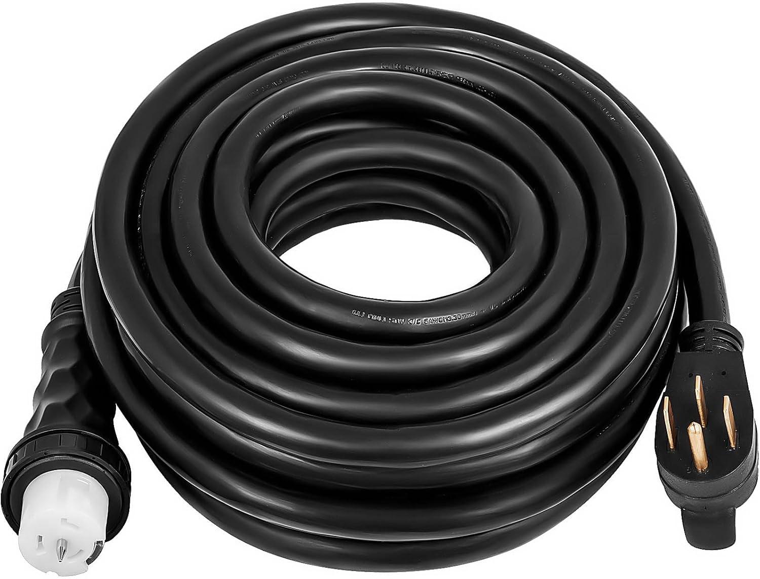 image:imageVEVOR 50FT 50 Amp Generator Extension Cord STW 45446 45505 125V 250V Generator Power Cord N1450P amp SS250R amp CS6364 Twist Lock Connectors50 Ft