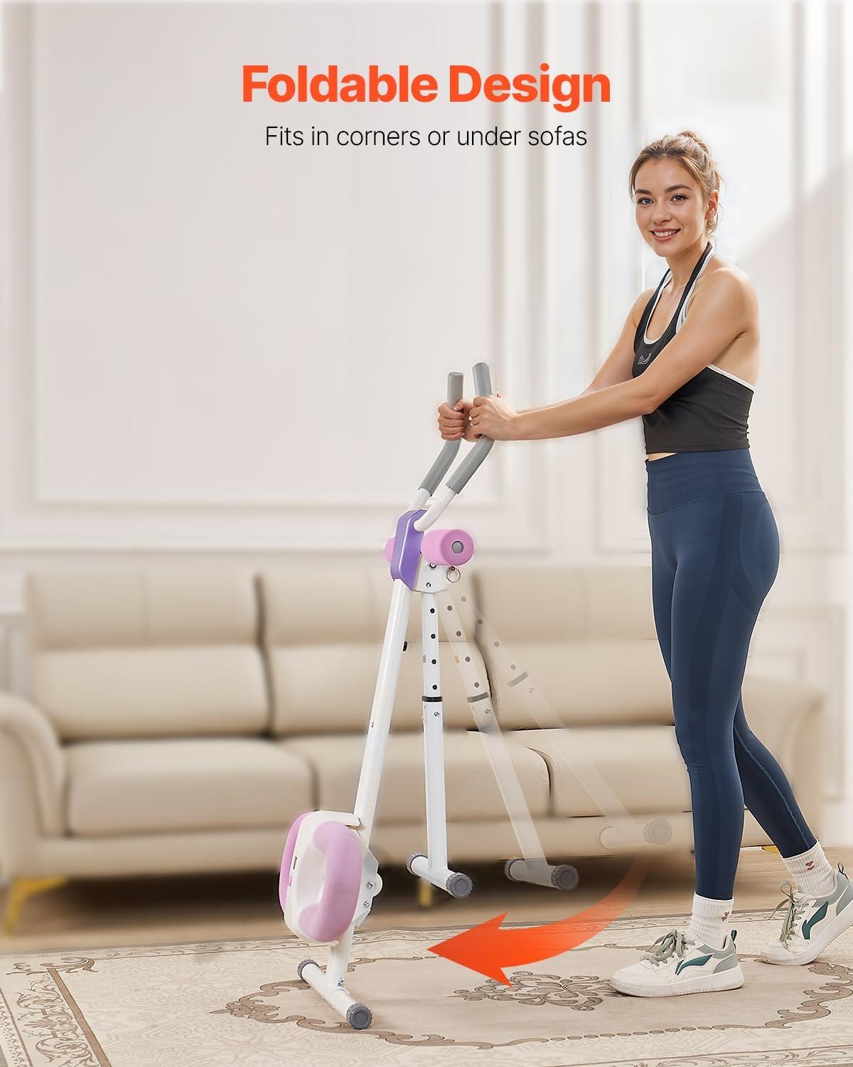 image:imageVEVOR AB Workout Machine Ab Workout Equipment at Home Gym Core amp Abdominal Trainers for Women 440 lbs Weight Capacity Strength Training Ab Cruncher Foldable Adjustable Fitness ExerciserHeight Adjustable