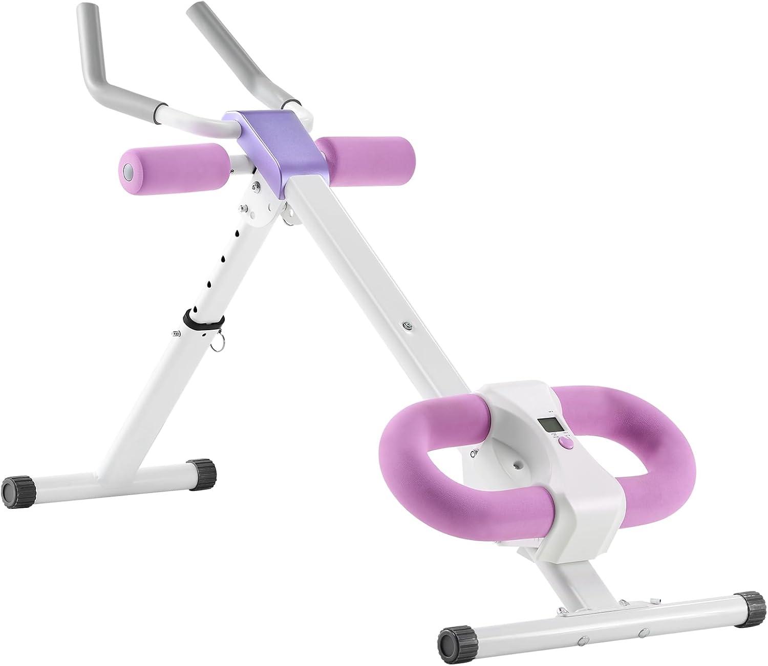 image:imageVEVOR AB Workout Machine Ab Workout Equipment at Home Gym Core amp Abdominal Trainers for Women 440 lbs Weight Capacity Strength Training Ab Cruncher Foldable Adjustable Fitness ExerciserHeight Adjustable